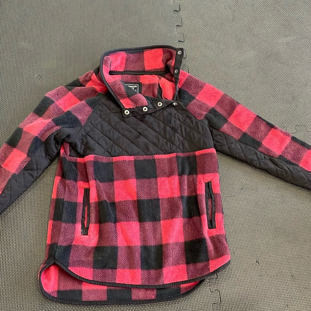Plaid Abercrombie Quarter Zip
